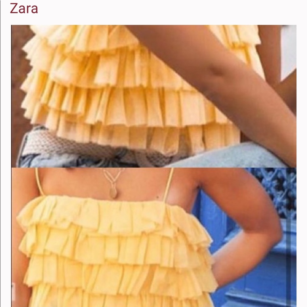 Zara ruffled crop top